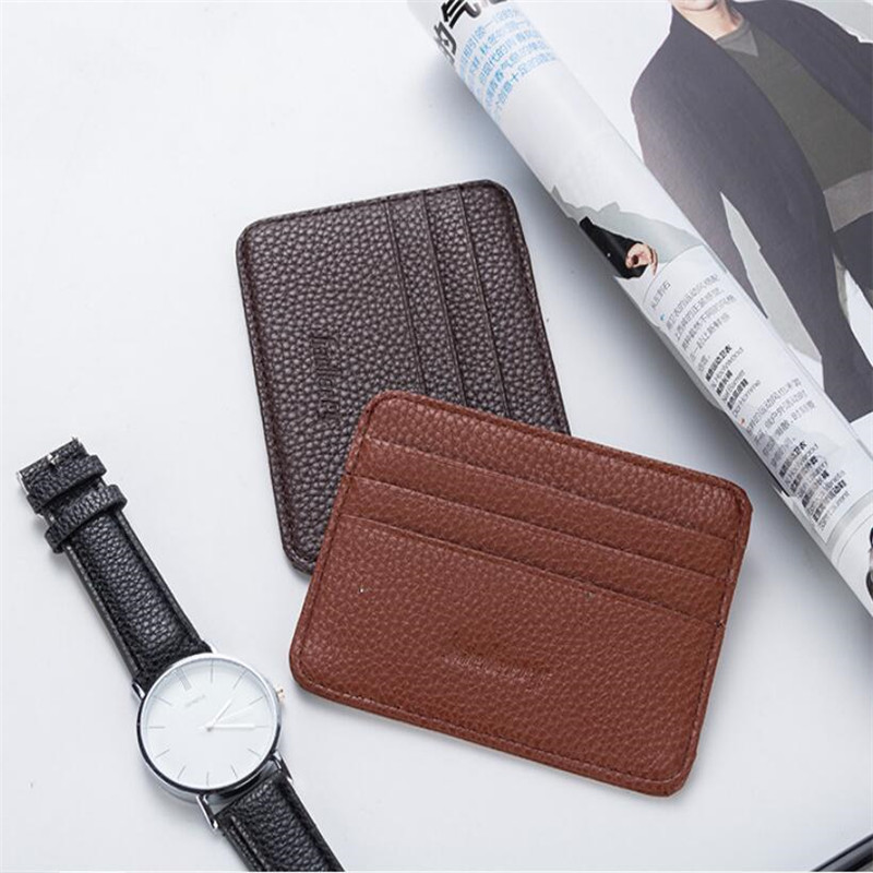 Card Case Minimalist - 슬림 미니멀리스트 가죽 지갑, PU 가죽