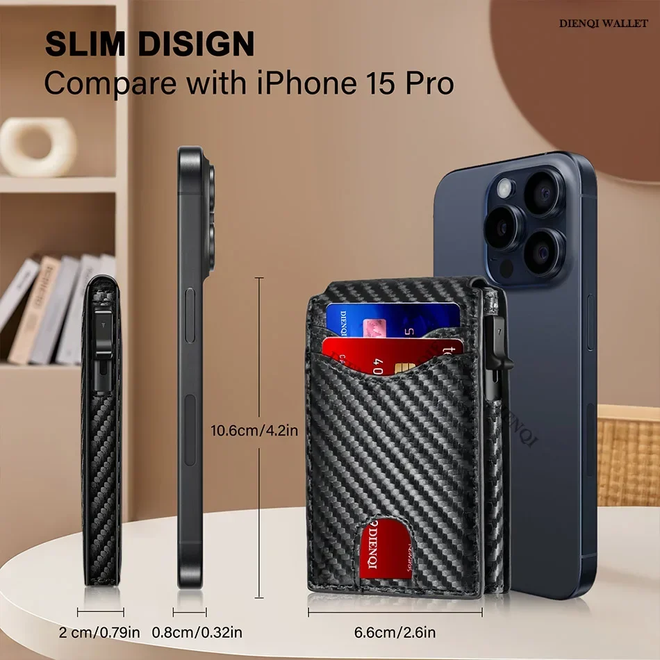 남성용 팝업 머니 클립 지갑 RFID 차단 자동 신용  - Card Case Minimalist 리뷰 및 가격