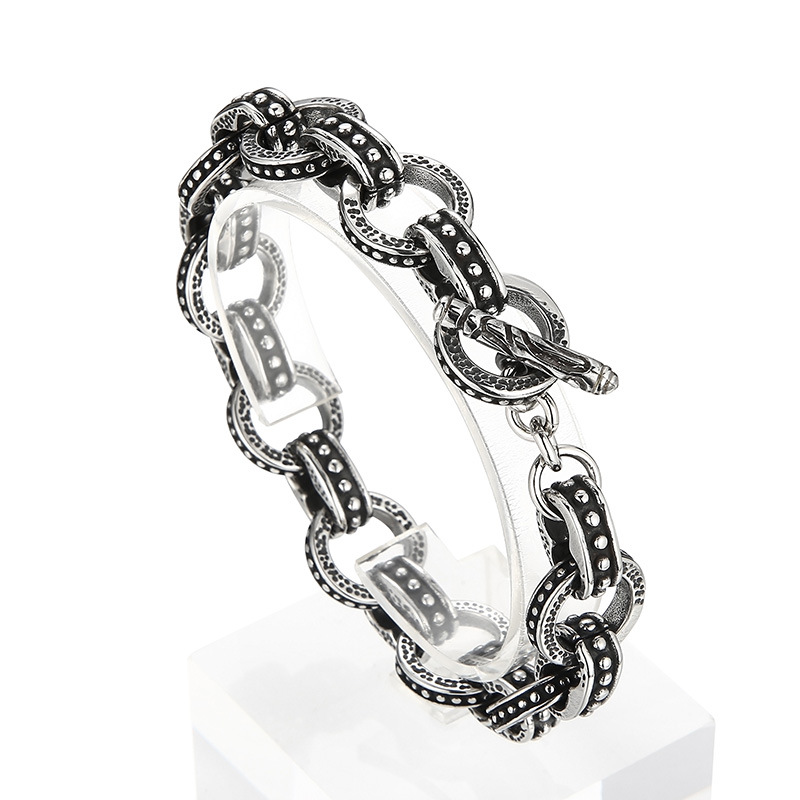 남성용 펑크 레트로 자전거 바이커 체인 팔찌, 록 힙합 - Men'S Accessories Hand Bands 리뷰 및 가격