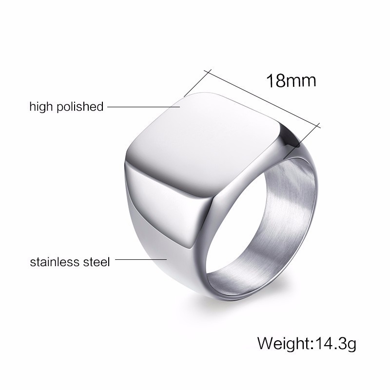 Vnox 남성용 무료 맞춤 스탬프 반지 18mm 스테인 - Signet Ring Men 리뷰 및 가격