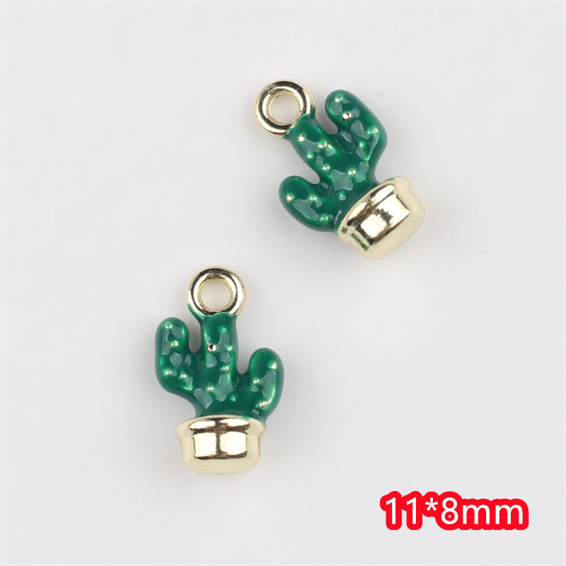 새로운 도착 50 개/몫 합금 드롭 오일 만화 선인장  - Men Accessories Locket 리뷰 및 가격