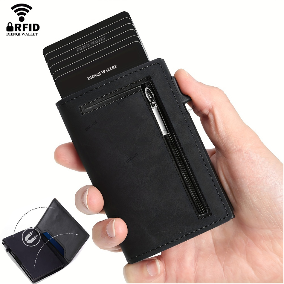 럭셔리 브랜드 RFID 신용 카드 홀더 지갑 남성용 명 - Card Case Minimalist 리뷰 및 가격