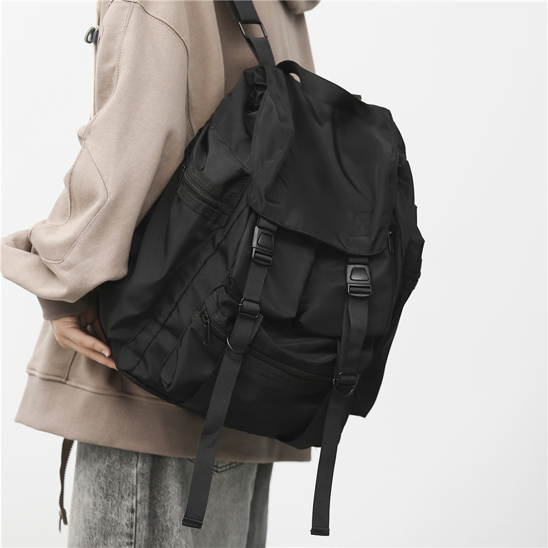 블랙 나일론 방수 배낭 드로스트링 숄더백 남성 여행용  - Men'S Accessories Backpack 리뷰 및 가격