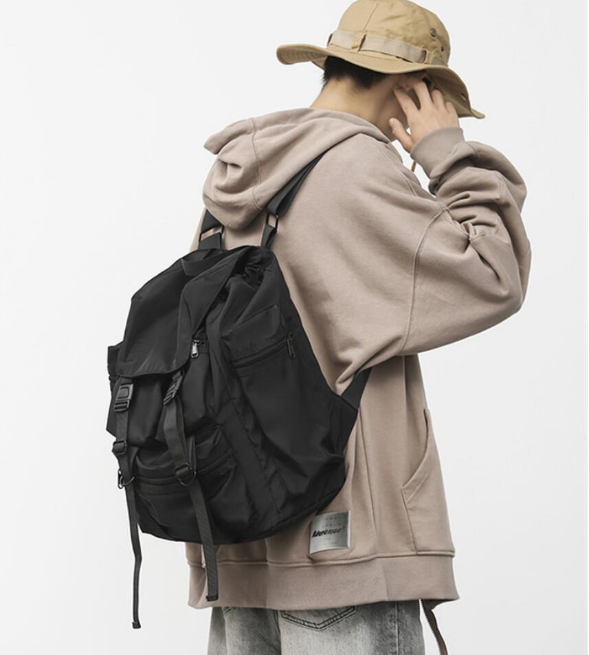 블랙 나일론 방수 배낭 드로스트링 숄더백 남성 여행용  - Men'S Accessories Backpack 리뷰 및 가격