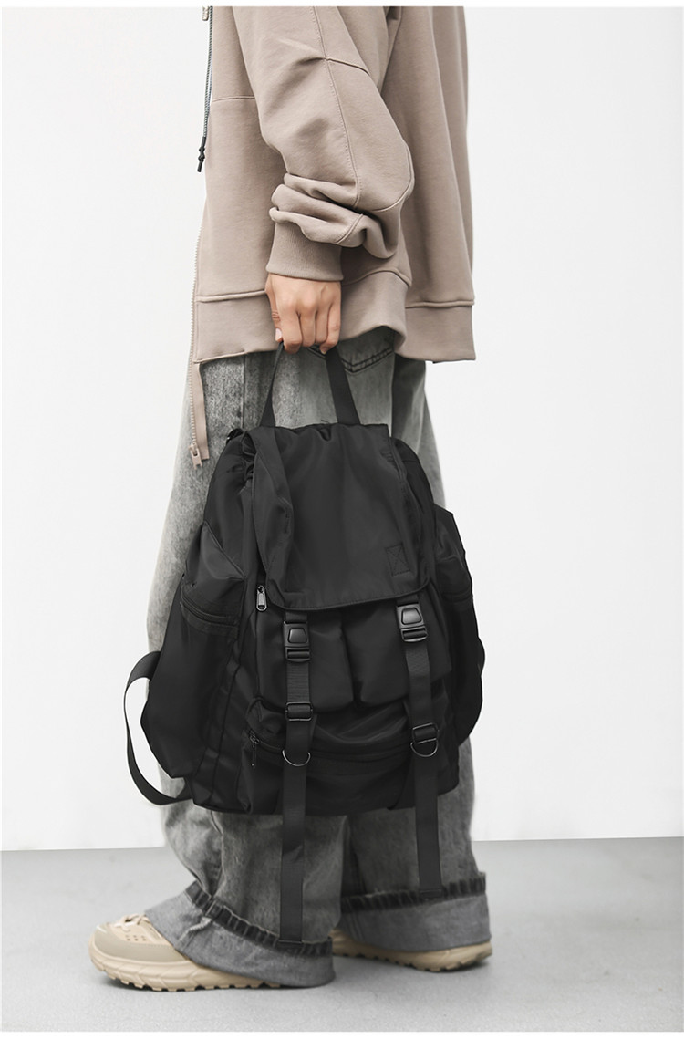 블랙 나일론 방수 배낭 드로스트링 숄더백 남성 여행용  - Men'S Accessories Backpack 리뷰 및 가격