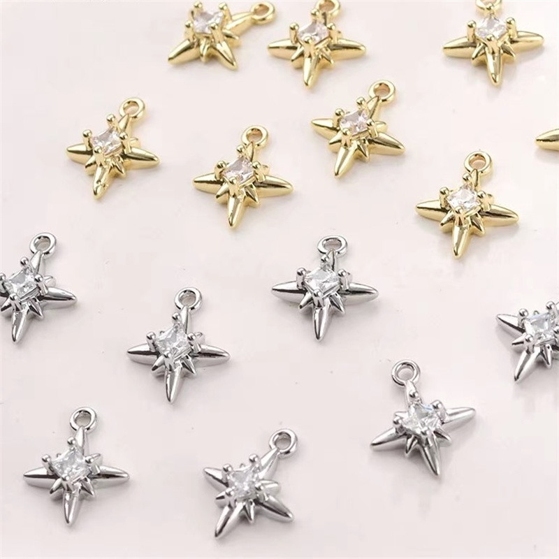 최신 30 개/몫 14*11.5mm 지르콘 장식 기하학 - Men Accessories Locket 리뷰 및 가격