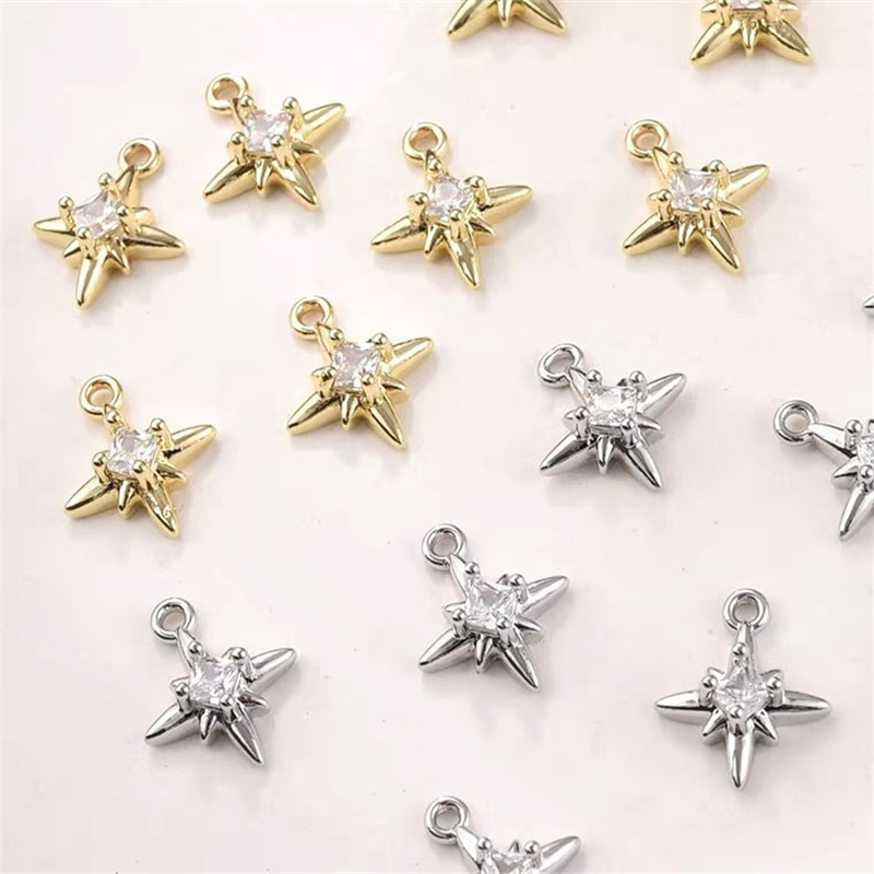 최신 30 개/몫 14*11.5mm 지르콘 장식 기하학 - Men Accessories Locket 리뷰 및 가격
