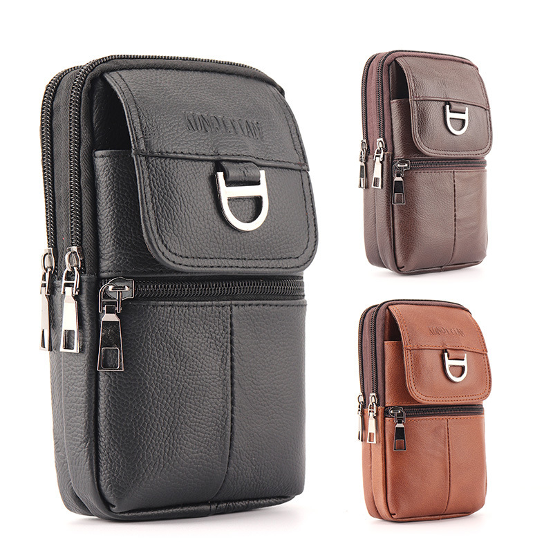 남성용 가죽 허리 가방 - 대용량 휴대폰 벨트 가방 - - Men'S Accessories Backpack 리뷰 및 가격